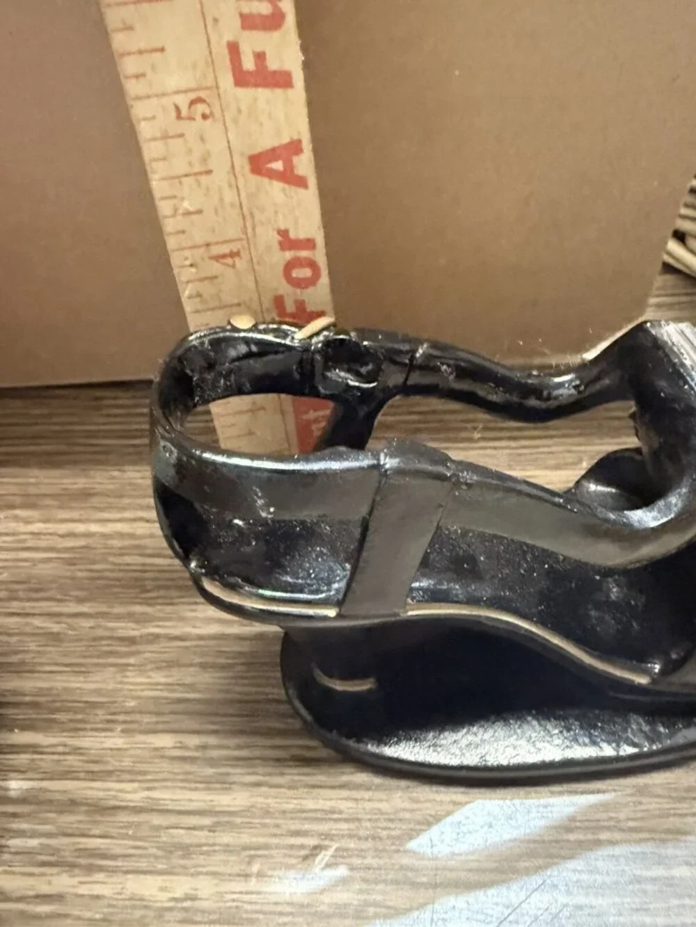 High Heel Black Shoe Tape Dispenser Whimsical Desk Top Decor 6” X 3”